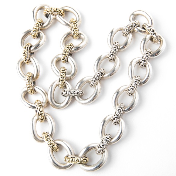 charles krypell Jewelry - Charles Krypell Ivy Link Two Tone Necklace 18k